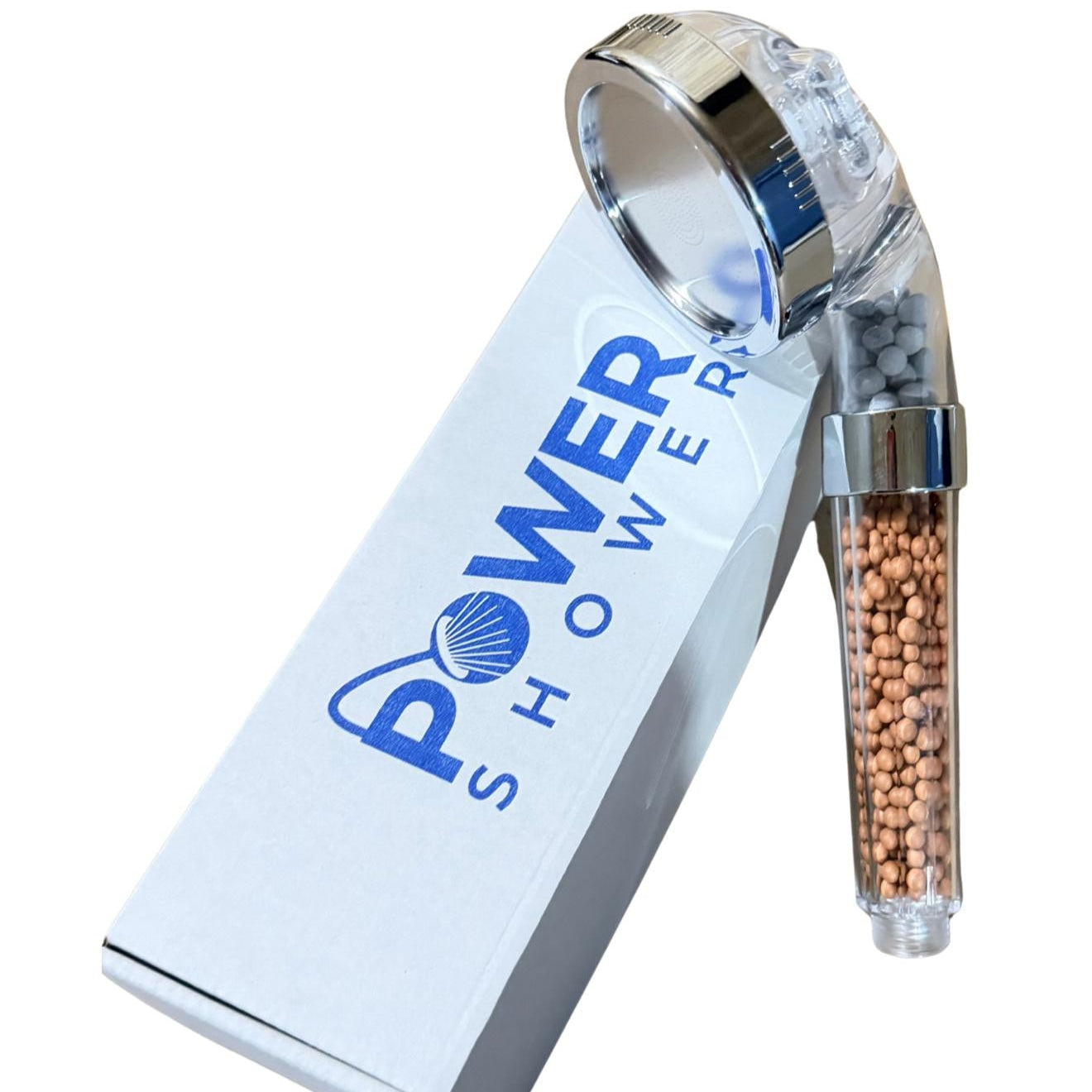 Cap de duș Power Shower cu buton, 3 funcții, jet puternic, presiune mare