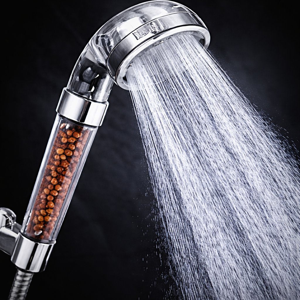 Cap de duș Power Shower cu buton, 3 funcții, jet puternic, presiune mare